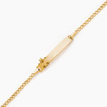 Bracelet Identit&eacute; Etheline Maille Gourmette Or Jaune - Bracelets Communion Enfant | Histoire d&rsquo;Or