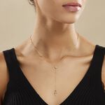 Collier Evelina Croix Maille Boule Or Jaune - Cadeaux de bapt&ecirc;me Famille | Histoire d&rsquo;Or