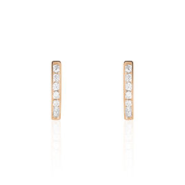Creoles Or Rose Jacoba Oxydes - Boucles d'oreilles créoles Femme | Histoire d’Or