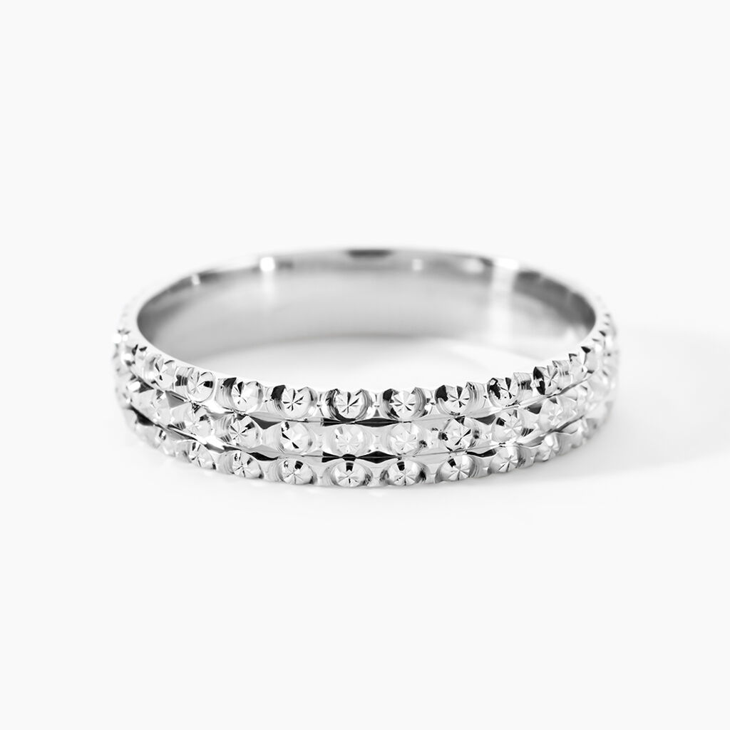 Alliance Roxie Ruban Plat Or Blanc - Alliances Unisex | Histoire d&rsquo;Or