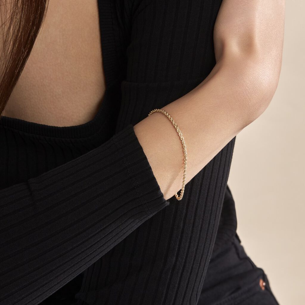 Bracelet Jerry Maille Corde Or Jaune - Bracelets chaîne Femme | Histoire d’Or