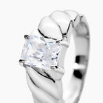 Bague Bubla Argent Blanc Oxyde De Zirconium - Bagues solitaires Femme | Histoire d&rsquo;Or