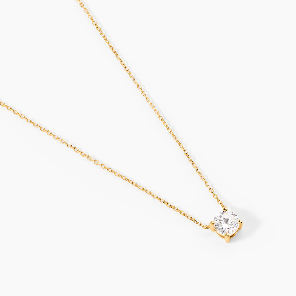 Collier Aphrodite Or Jaune Diamant Synthetique - Colliers Femme | Histoire d’Or