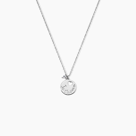 Collier Denzel Argent Blanc Oxyde De Zirconium - Colliers fantaisie Femme | Histoire d’Or