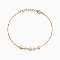 Bracelet Nimbe Argent Rose Oxyde De Zirconium