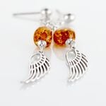 Boucles D'oreilles Argent Blanc Aglaee Ambre - Boucles d'oreilles fantaisie Femme | Histoire d&rsquo;Or