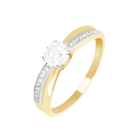 Bague Solitaire Raska Or Jaune Oxyde De Zirconium - Bagues solitaires Femme | Histoire d’Or