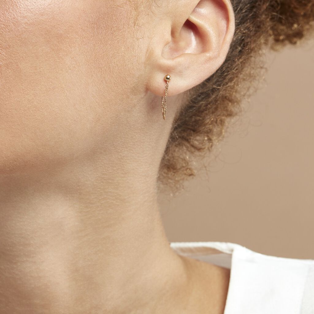 Boucles D'oreilles Pendantes Duha Plaqué Or Jaune - Boucles d'oreilles fantaisie Femme | Histoire d’Or