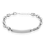 Bracelet Acier Blanc Joanano - Gourmettes Homme | Histoire d&rsquo;Or