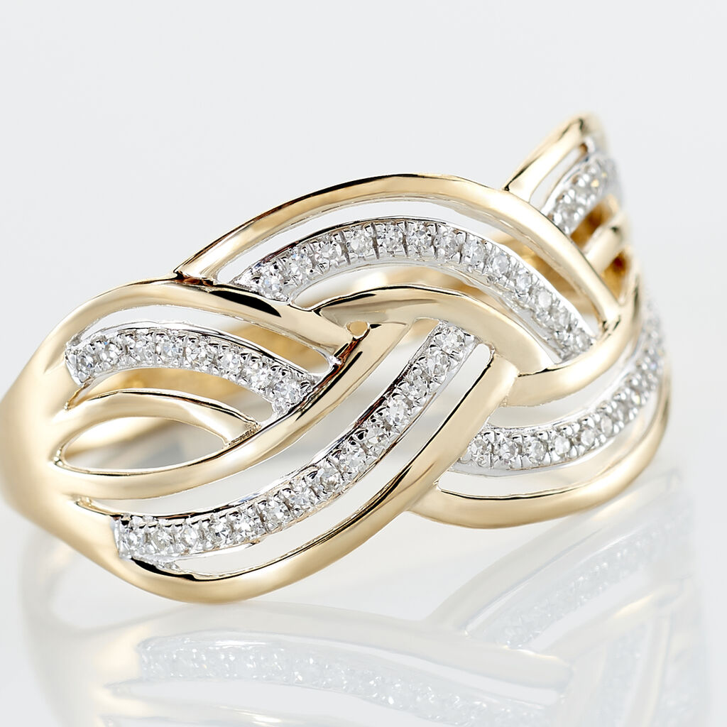 Bague Leopoldine Or Jaune Diamant - Bagues avec pierre Femme | Histoire d’Or