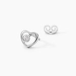 Boucles D'oreilles Puces Ashley Argent Blanc Oxyde De Zirconium - Boucles d'oreilles fantaisie Femme | Histoire d&rsquo;Or