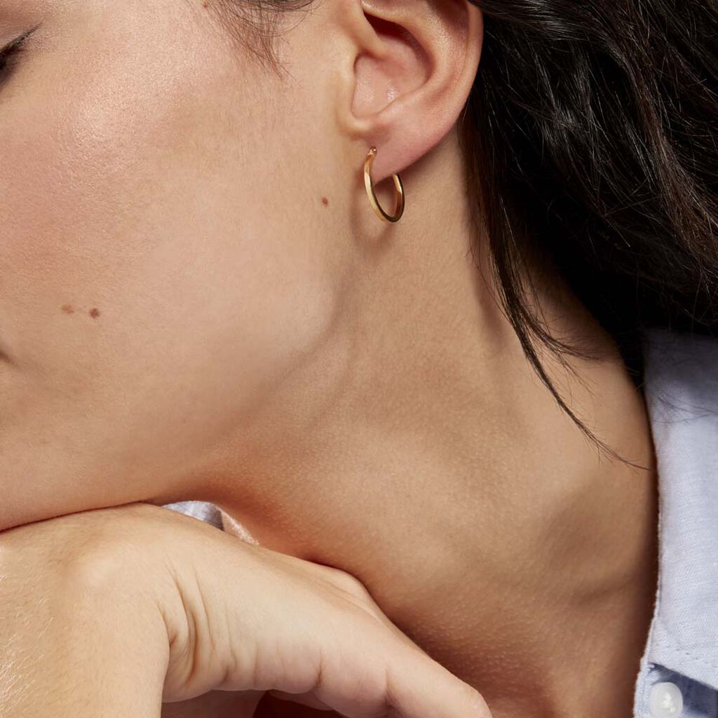 Créoles Thyrza Or Jaune - Boucles d'oreilles créoles Femme | Histoire d’Or