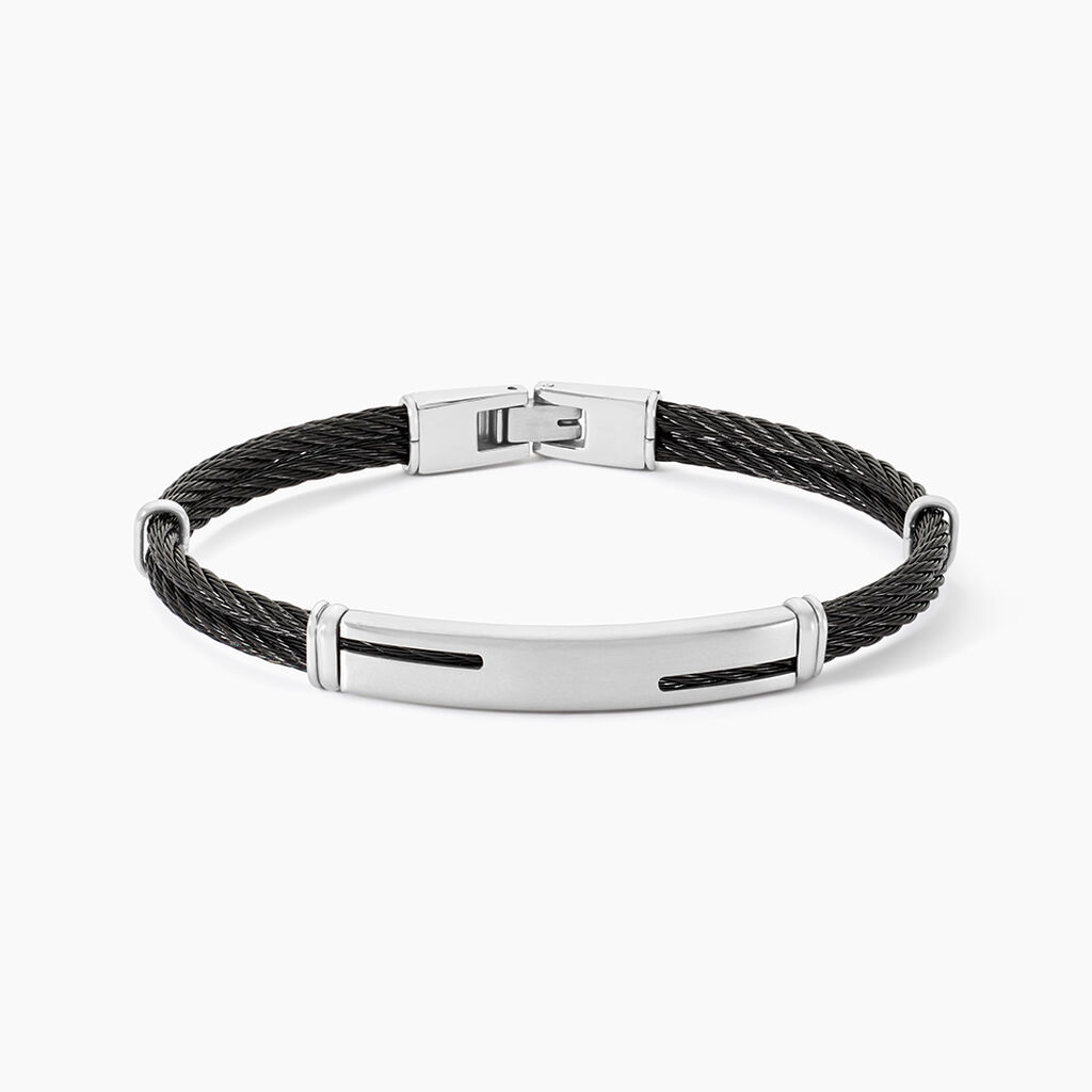 Bracelet Oscar Acier Blanc - Bracelets Homme | Histoire d&rsquo;Or