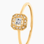 Bague 1986 Or Jaune Diamant - Bagues solitaires Femme | Histoire d&rsquo;Or