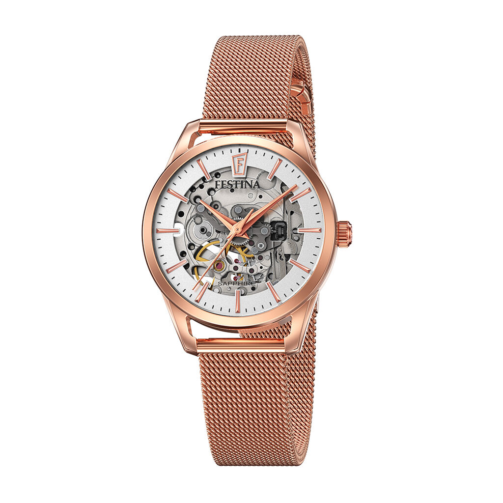 Montre Festina Squelette Blanc - Montres Femme | Histoire d’Or