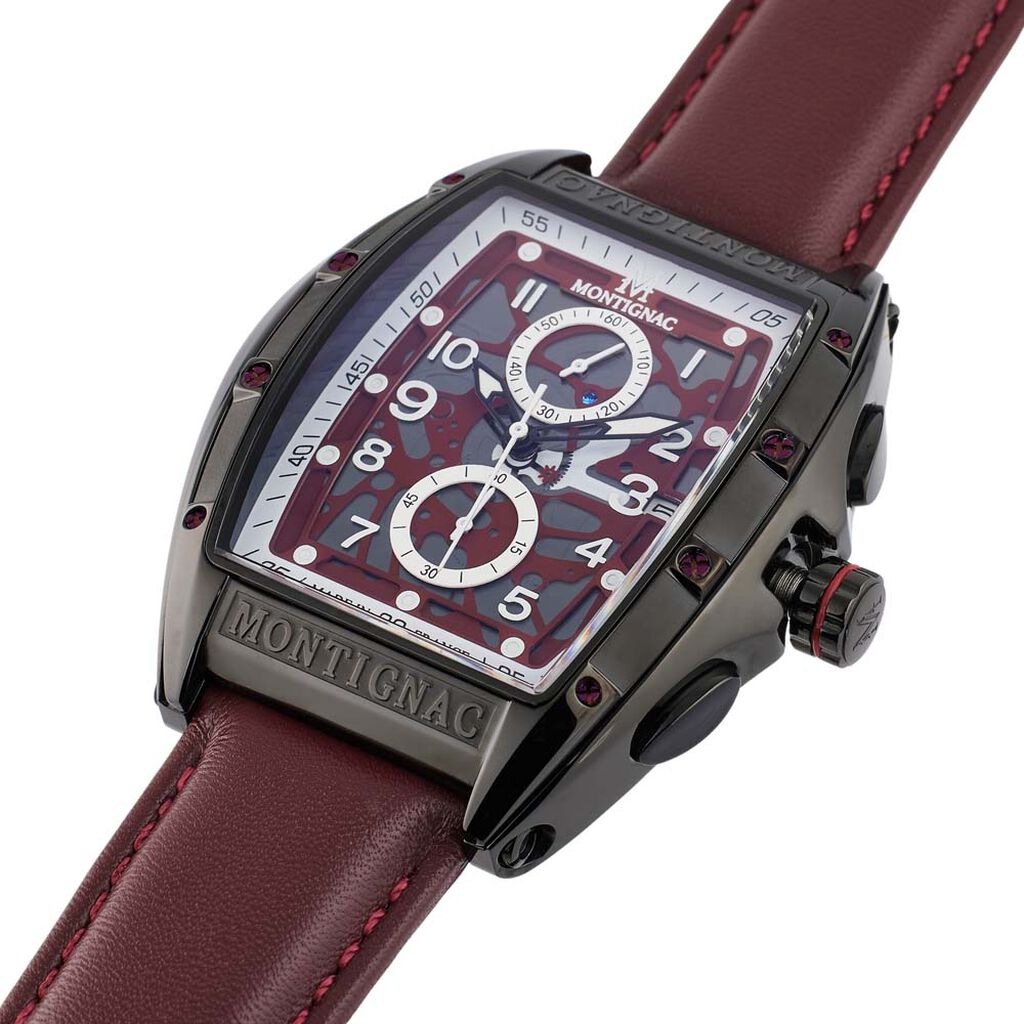 Montre Montignac Tonneau Rouge - Montres Homme | Histoire d’Or