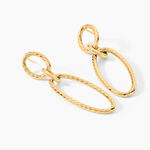 Boucles D'Oreilles Pendantes Franklyn Or Jaune - Boucles d'oreilles pendantes Femme | Histoire d&rsquo;Or