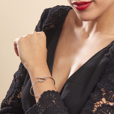 Bracelet Jonc Marie-capucine Argent Blanc - Bracelets joncs Femme | Histoire d’Or