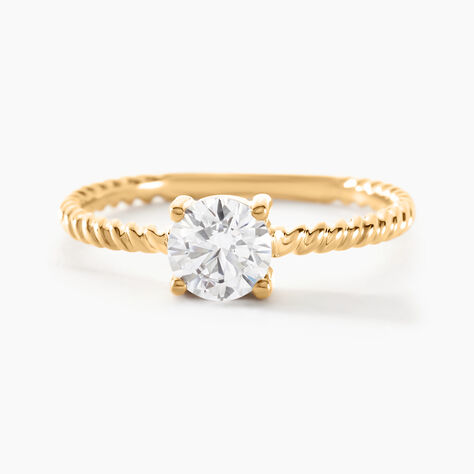 Bague Cymbeline Or Jaune Oxyde De Zirconium - Bagues solitaires Femme | Histoire d&rsquo;Or