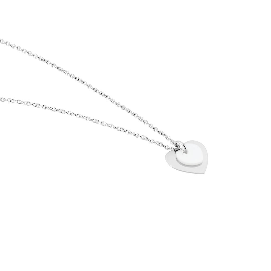 Collier Argent Blanc Ikaria Nacre - Colliers Coeur Femme | Histoire d’Or
