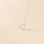 Collier Lim Or Blanc Oxyde De Zirconium - Colliers Femme | Histoire d&rsquo;Or