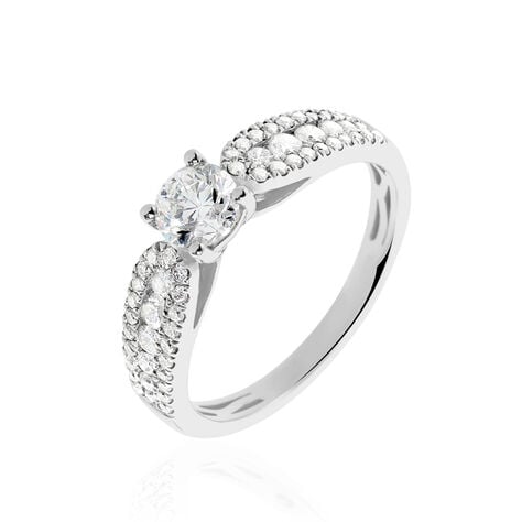 Bague Solitaire Stockholm Or Blanc Diamant - Bagues solitaires Femme | Histoire d&rsquo;Or