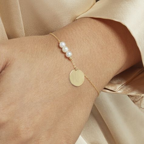 Bracelet Or Jaune Loreto Perles De Culture - Bracelets Femme | Histoire d’Or