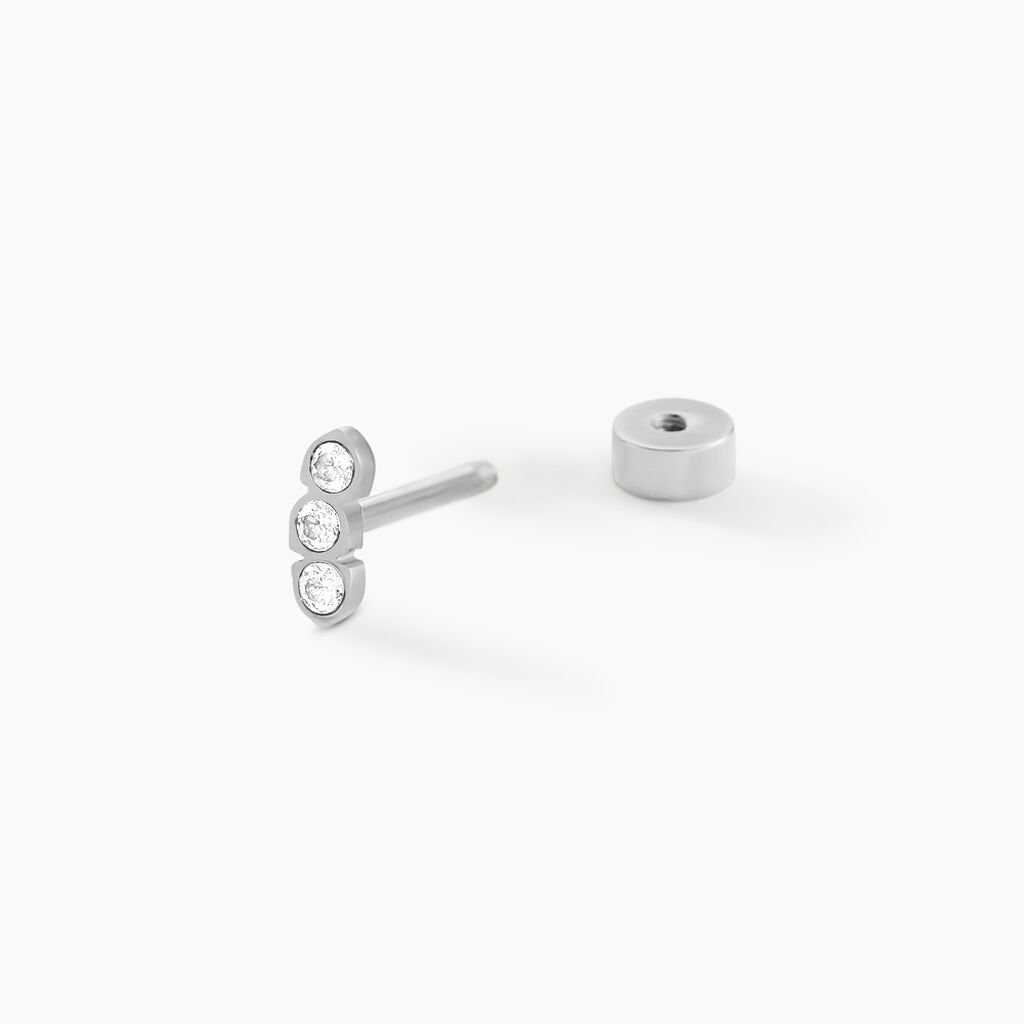 Piercing Pirias Acier Blanc Oxyde De Zirconium - Piercings d'oreilles Femme | Histoire d&rsquo;Or
