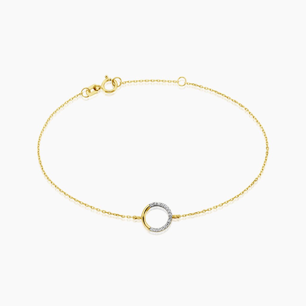 Bracelet Cajsa Or Jaune Oxyde De Zirconium - Bracelets Femme | Histoire d&rsquo;Or