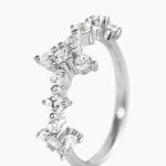 Bague Midnight Flower Argent Blanc Oxyde De Zirconium - Bagues avec pierre Femme | Histoire d&rsquo;Or