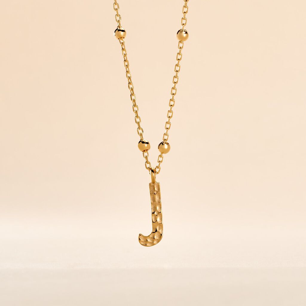 Collier Plaqu&eacute; Or Jaune Lettra - Colliers fantaisie Femme | Histoire d&rsquo;Or