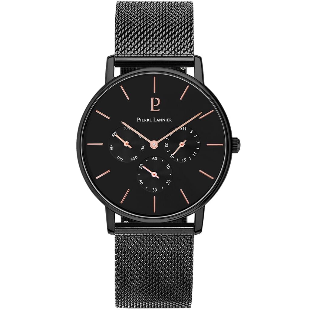 Montre Pierre Lannier Collection Cityline Noir - Montres Homme | Histoire d&rsquo;Or