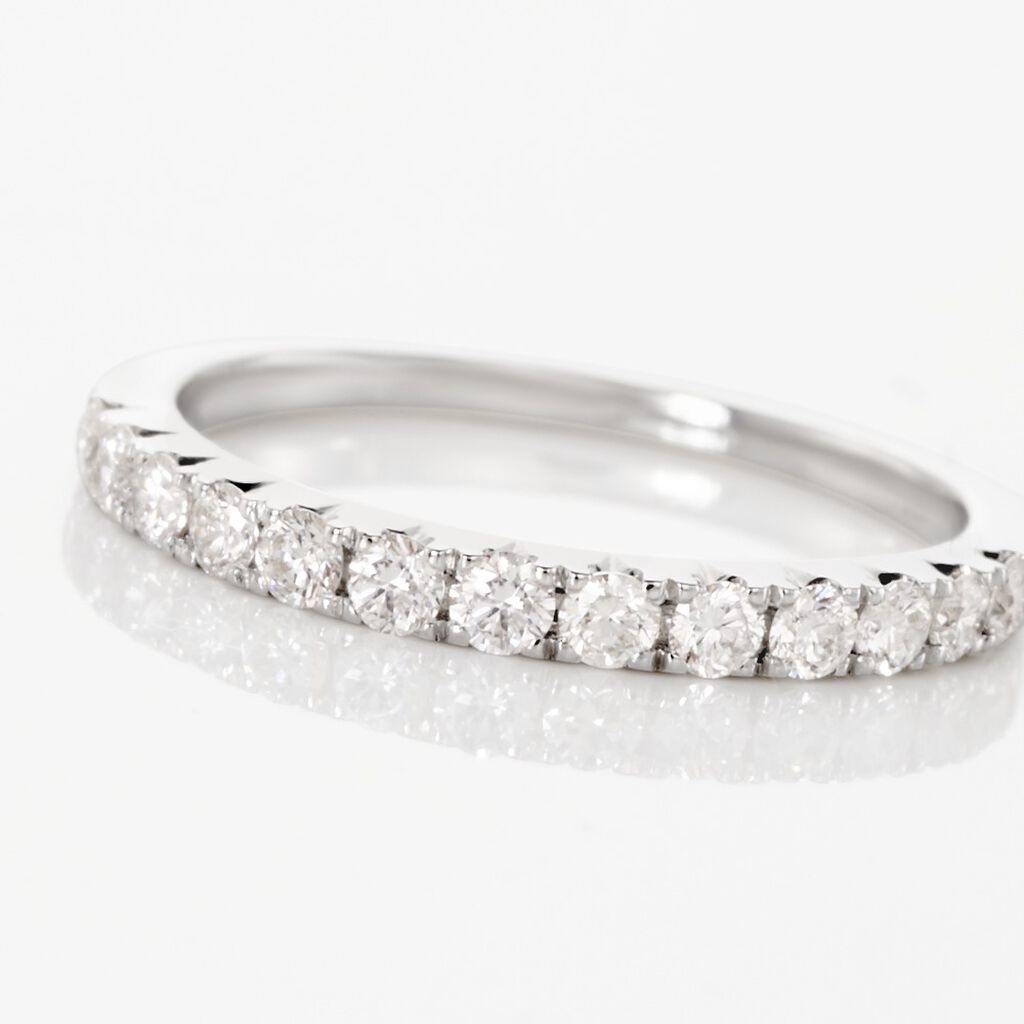 Alliance Pristina Or Blanc Diamant - Alliances Femme | Histoire d’Or
