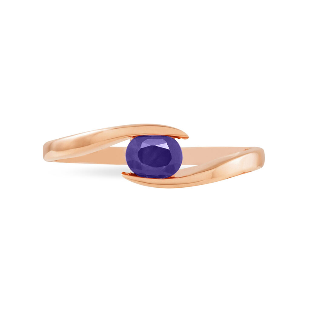 Bague Camilia Or Rose Amethyste - Bagues solitaires Femme | Histoire d’Or
