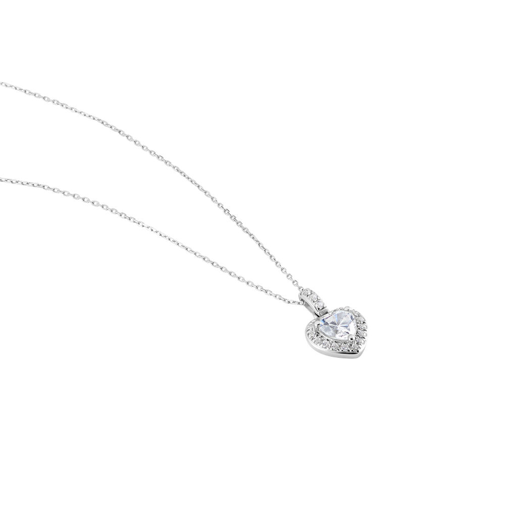 Collier Or Blanc Charity Oxydes De Zirconium - Colliers Femme | Histoire d&rsquo;Or