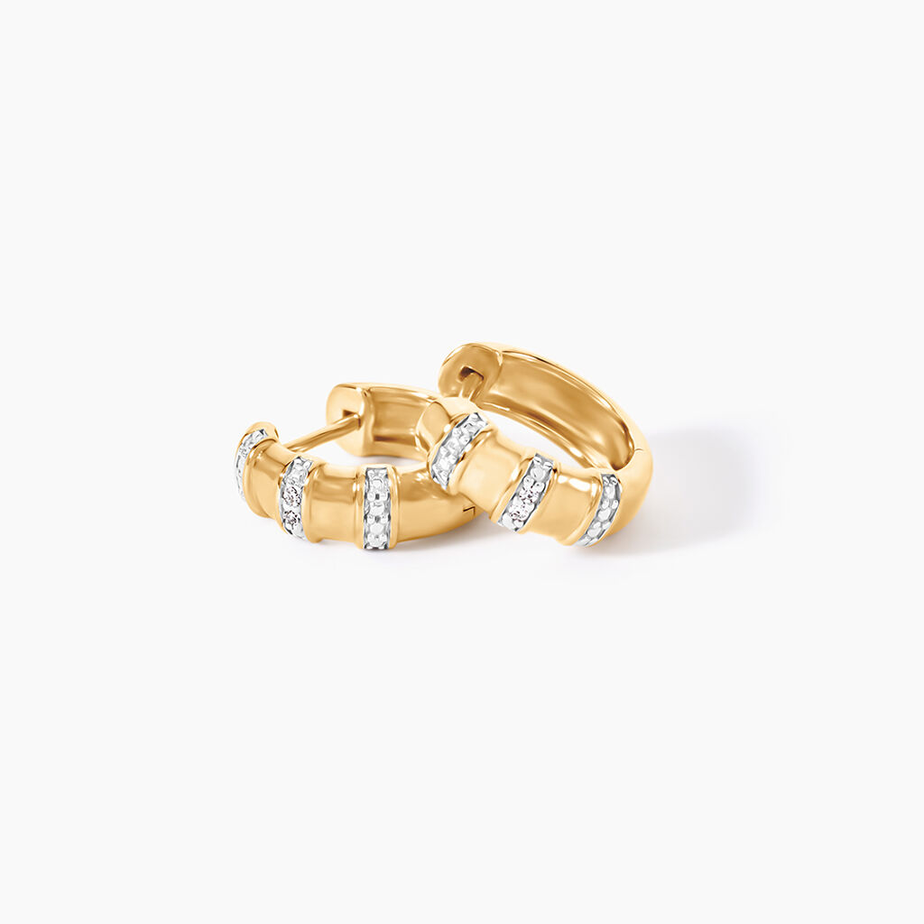 Cr&eacute;oles Hamino Or Jaune Diamant - Boucles d'oreilles cr&eacute;oles Femme | Histoire d&rsquo;Or