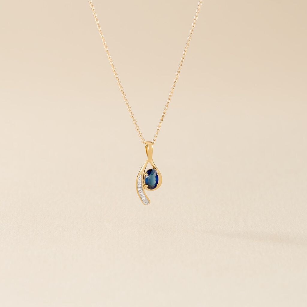 Collier Emotion Or Jaune Saphir Diamant - Colliers Femme | Histoire d’Or