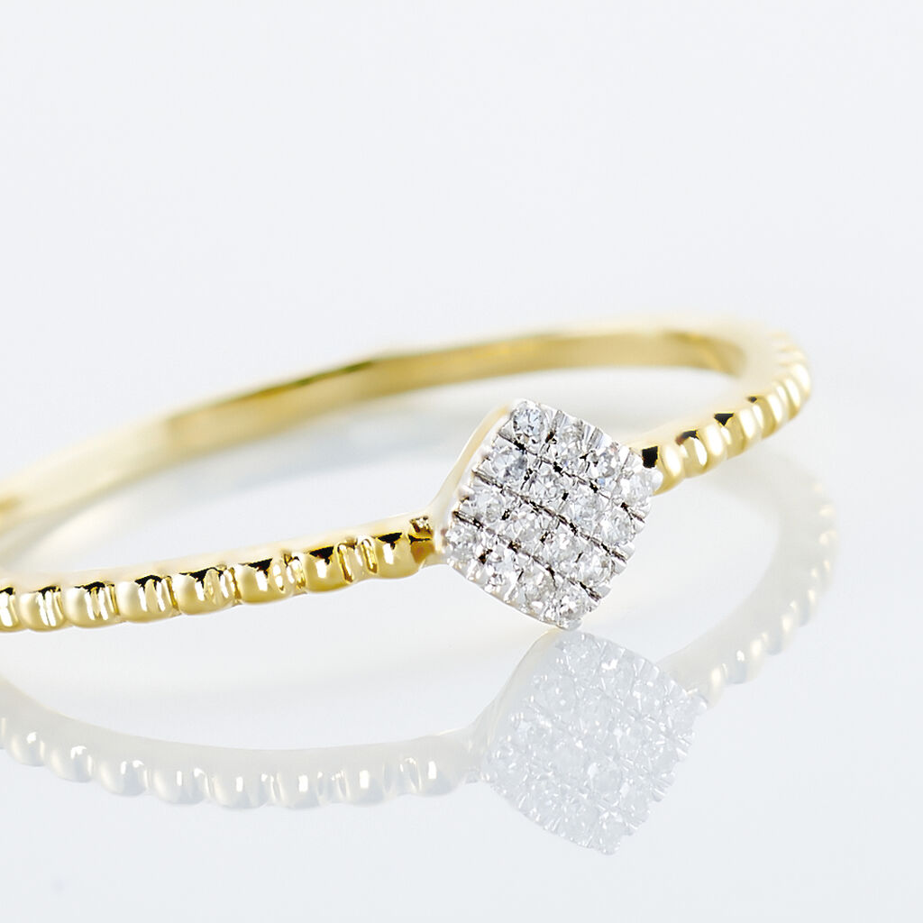 Bague Hanadi Or Jaune Diamant - Bagues avec pierre Femme | Histoire d’Or