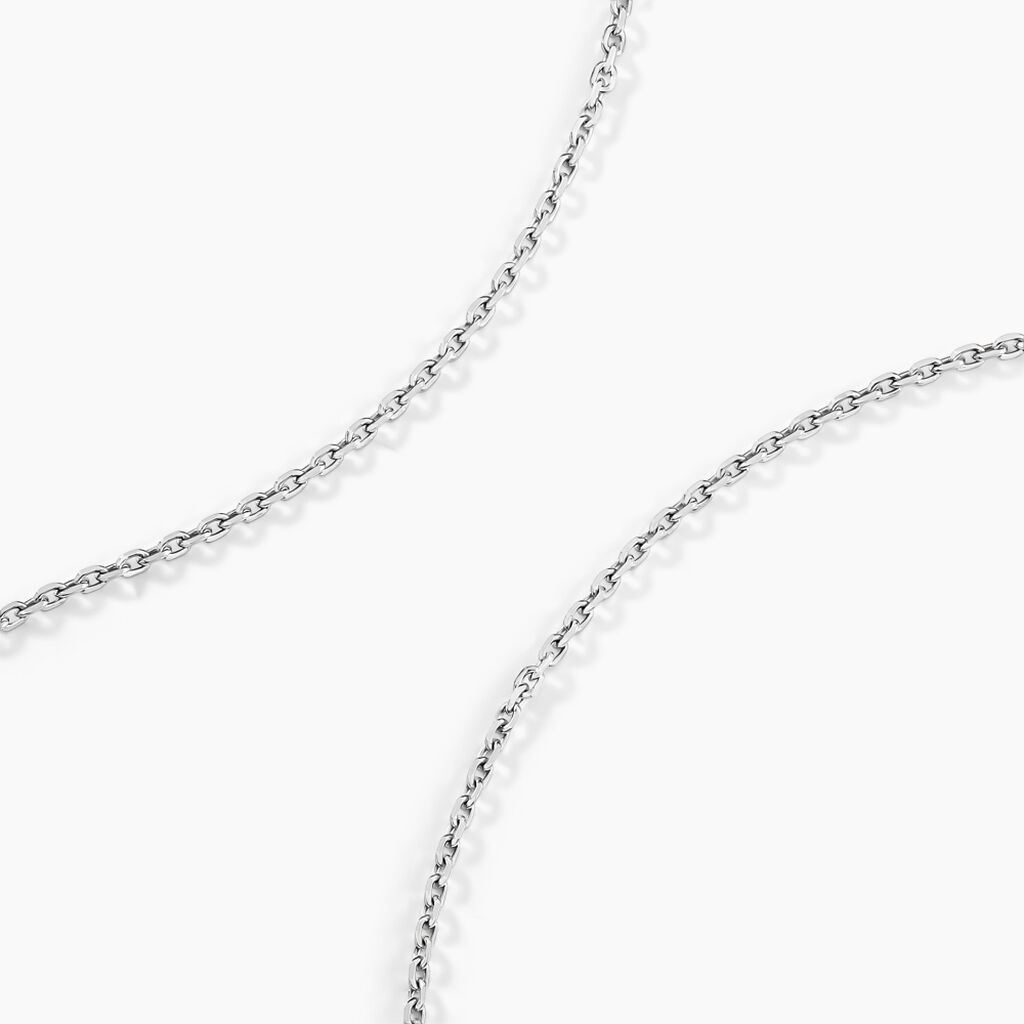 Cha&icirc;ne Claudine Maille For&ccedil;at Argent Blanc - Chaines Unisex | Histoire d&rsquo;Or