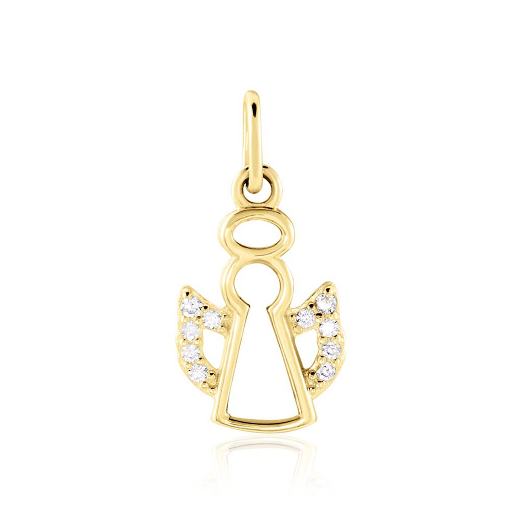 Pendentif Angel32 Or Jaune Oxyde De Zirconium - Pendentifs Baptême Famille | Histoire d’Or