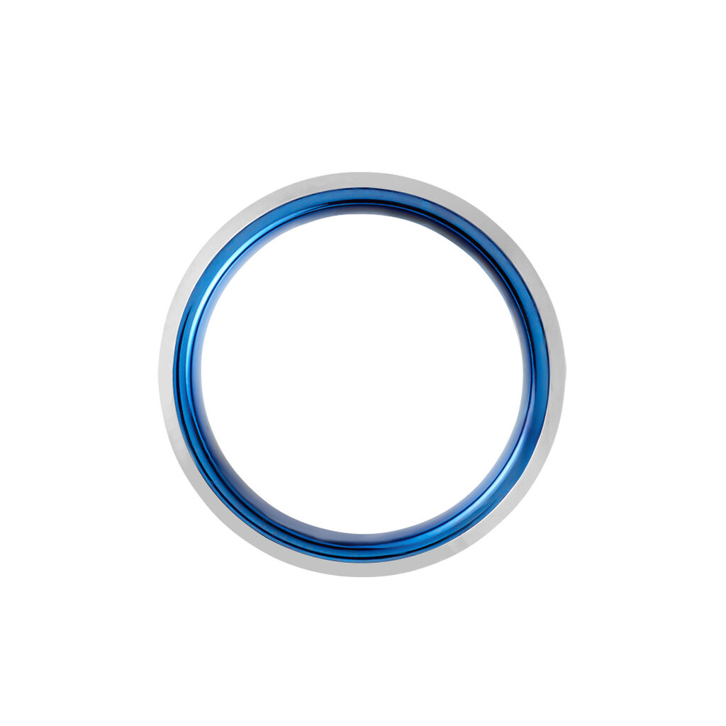 Bague Acier Bleu Jaydon - Bagues fantaisie Homme | Histoire d’Or