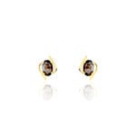 Boucles D'oreilles Puces Vrille Ovale Or Jaune Quartz - Clous d'oreilles Femme | Histoire d&rsquo;Or
