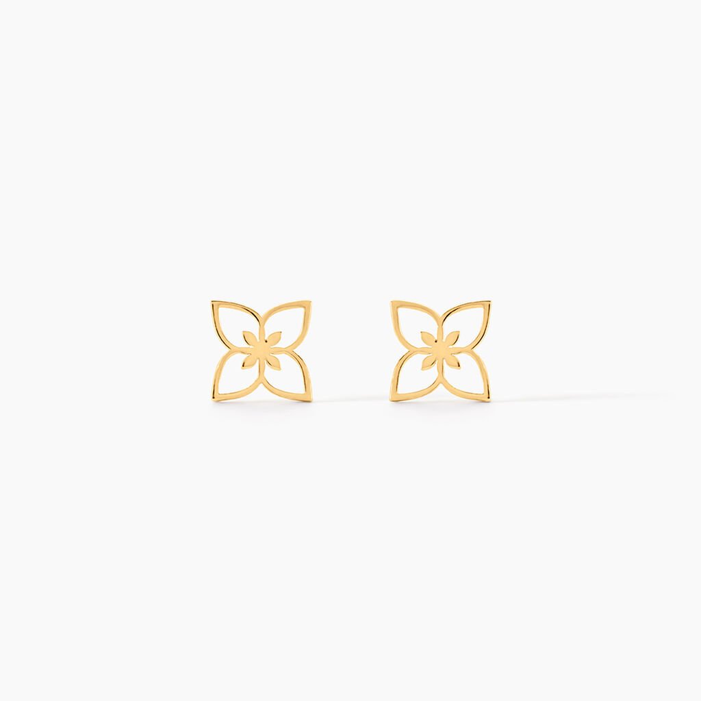 Boucles D'Oreilles Puces Geert Or Jaune - Clous d'oreilles Femme | Histoire d&rsquo;Or