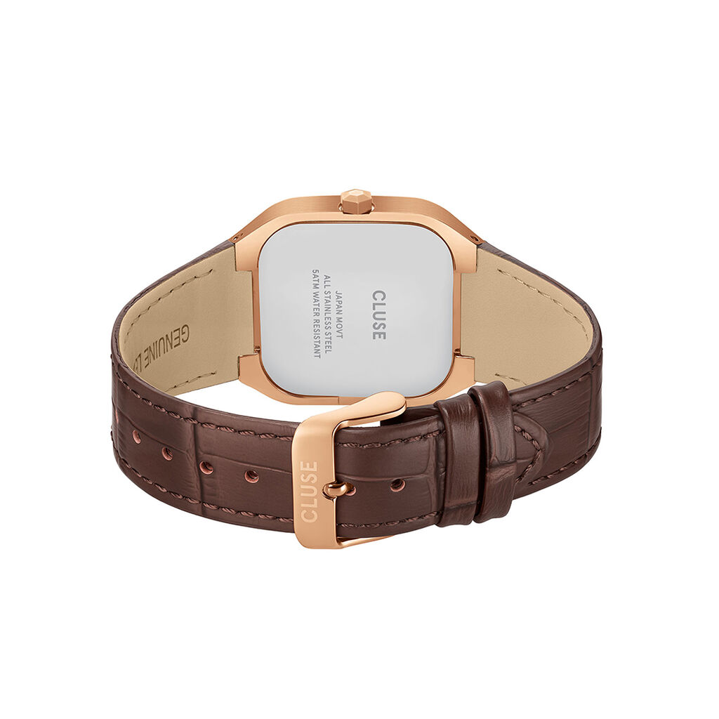 Montre Cluse Quadrus Multifonction Marron - Montres Homme | Histoire d&rsquo;Or