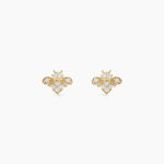 Boucles D'oreilles Puces Bettye Or Jaune Oxyde De Zirconium - Clous d'oreilles Enfant | Histoire d&rsquo;Or