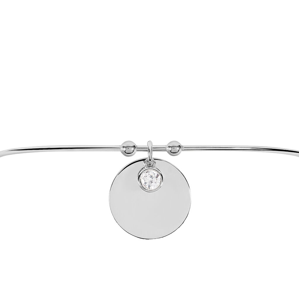 Bracelet Jonc Paula Argent Blanc Oxyde De Zirconium - Bracelets joncs Femme | Histoire d’Or