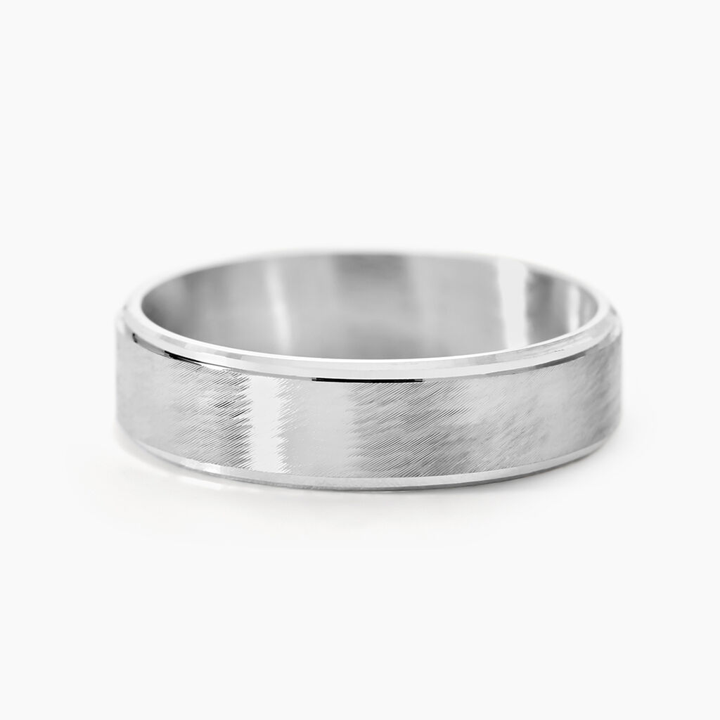 Alliance Sudem Ruban Plat Argent Blanc - Alliances Famille | Histoire d&rsquo;Or