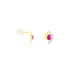 Boucles D'oreilles Puces Lydia Or Bicolore Rubis - Clous d'oreilles Femme | Histoire d’Or
