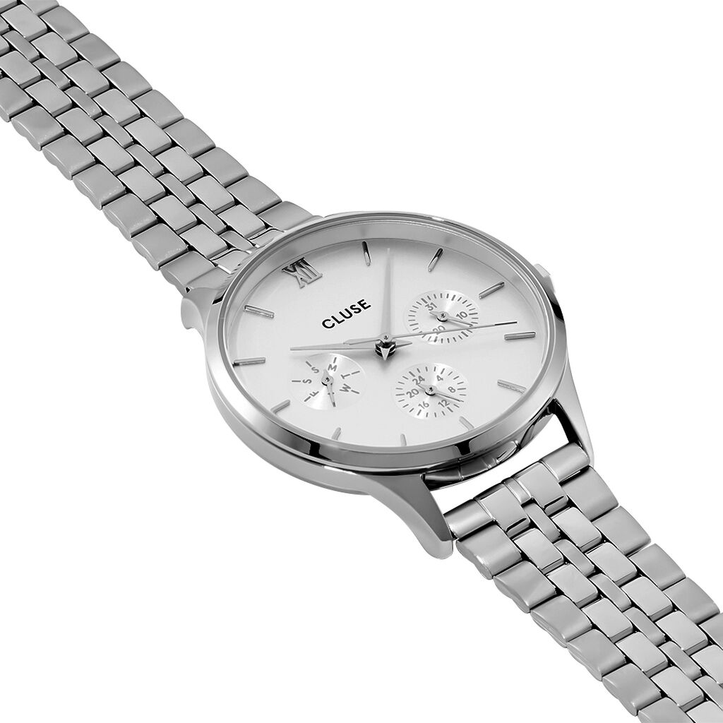 Montre Cluse Minuit Multifonction Argenté - Montres Femme | Histoire d’Or