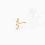 Boucles D'oreilles Puces Tria Or Jaune Oxyde De Zirconium - Clous d'oreilles Femme | Histoire d&rsquo;Or